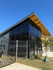 Second exterior view of Resource Cleveland after installation of 3M Prestige 20 and 70 Exterior Window Films by Sunray Window Films in Cleveland, Ohio.