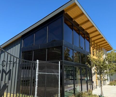 Second exterior view of Resource Cleveland after installation of 3M Prestige 20 and 70 Exterior Window Films by Sunray Window Films in Cleveland, Ohio.