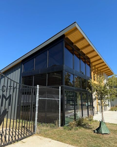 Second exterior view of Resource Cleveland after installation of 3M Prestige 20 and 70 Exterior Window Films by Sunray Window Films in Cleveland, Ohio.
